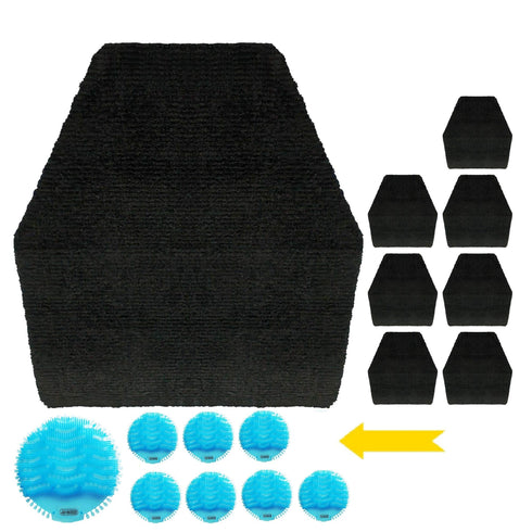 JJ CARE Urinal Mats + Free Urinal Screen Deodorizer (Pack of 8) Non-Slip Bathroom Urine Mat, Disposable Floor Mat with Urinal Screens, Absorbent Toilet Urine